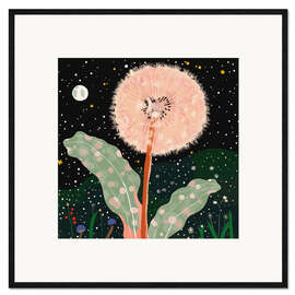 Impresión de arte enmarcada Night Dandelion - Artsy Sesta