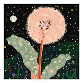 Poster Night Dandelion - Artsy Sesta