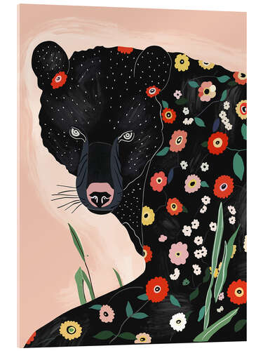 Akrylglastavla Floral Bear