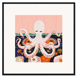 Plakat artystyczny premium w ramie Meditating Octopus