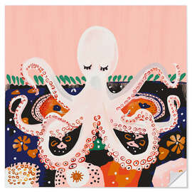 Sticker mural Meditating Octopus