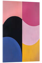 Cuadro de metacrilato Colorful composition with pink, black, blue and yellow - Dani Jay Designs