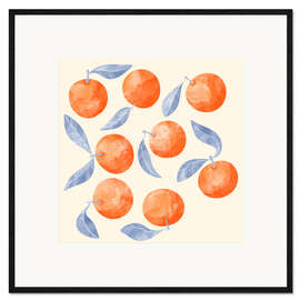 Gerahmter Kunstdruck Orange Zitrusfrucht