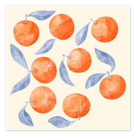 Póster Orange Citrus Fruit - Nic Squirrell