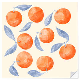 Wandsticker Orange Zitrusfrucht