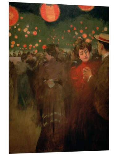 Print på skumplade The Open-Air Party, 1902