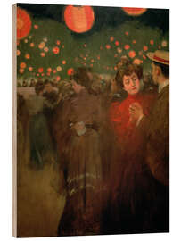 Wood print The Open-Air Party, 1902 - Ramon Casas i Carbó