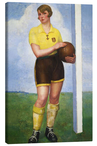 Canvas-taulu The blonde soccer player