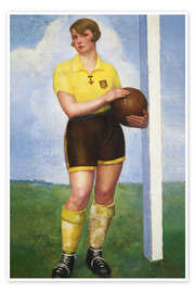 Wall print The blonde soccer player - Angel Zarraga