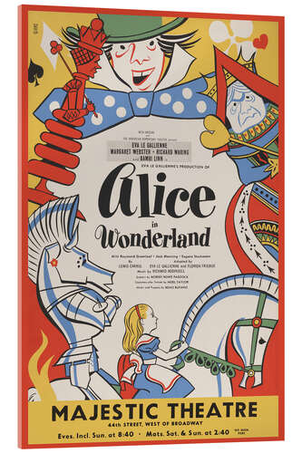 Tableau en verre acrylique Alice in Wonderland
