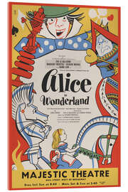 Tableau en verre acrylique Alice in Wonderland