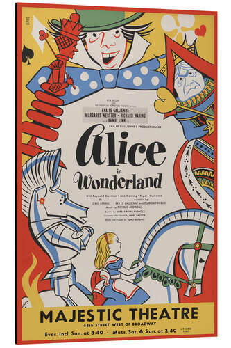 Print på aluminium Alice in Wonderland