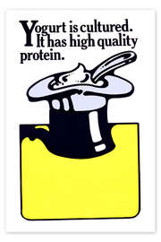 Wandbild Yogurt is cultured. It has high quality protein. - Vintage Advertising Collection