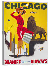 Lienzo Chicago - Braniff International Airways - Vintage Advertising Collection