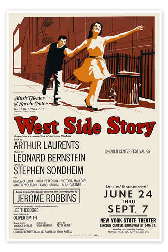 Póster West Side Story - Lincoln Center Festival '68