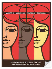 Sticker mural March 8th - International Women's Day - Vintage Advertising Collection