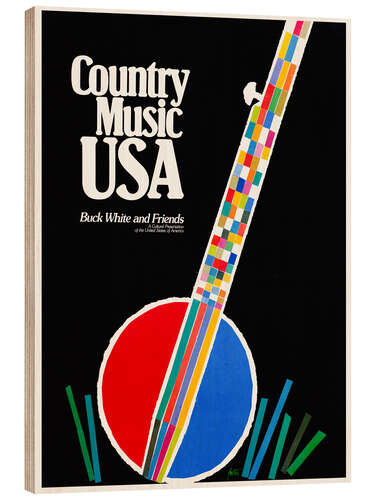 Holzbild Country Music, USA