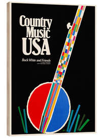 Holzbild Country Music, USA - Vintage Advertising Collection