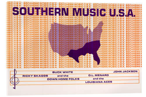 Quadro em acrílico Southern Music U.S.A.