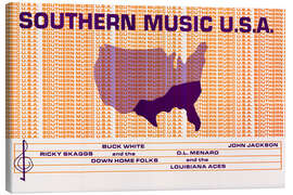 Lienzo Southern Music U.S.A. - Vintage Advertising Collection
