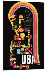 Cuadro de metacrilato USA City Travel - Vintage Advertising Collection