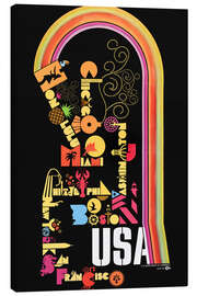 Lienzo USA City Travel - Vintage Advertising Collection