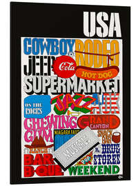 Alubild USA Travel Pop Art - Vintage Advertising Collection