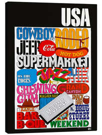 Lienzo USA Travel PopArt - Vintage Advertising Collection