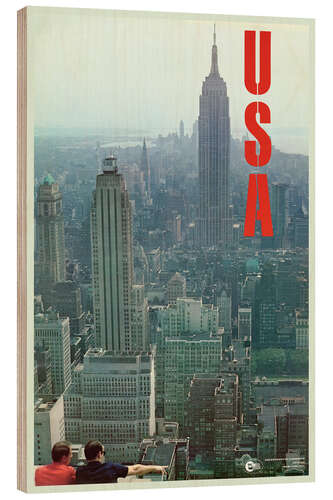 Tableau en bois USA, New York