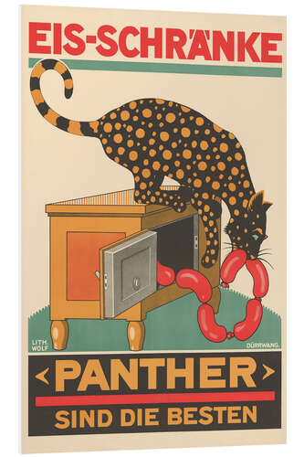 Print på skumplade Icebox Panther