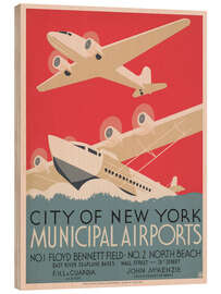Holzbild City of New York Municipal Airports - Vintage Advertising Collection
