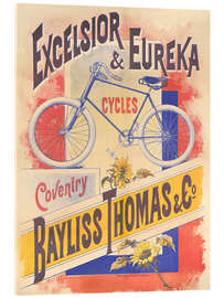Cuadro de metacrilato Excelsior Eureka Cycles, Bayliss Thomas - Vintage Advertising Collection