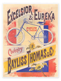 Wall print Excelsior Eureka Cycles, Bayliss Thomas - Vintage Advertising Collection