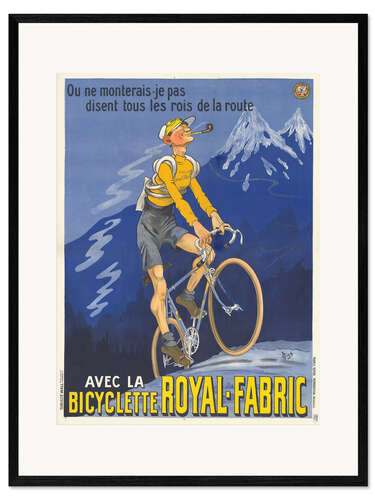 Impresión de arte enmarcada Bicyclette Royal-Fabric