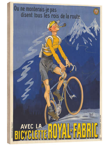 Holzbild Bicyclette Royal-Fabric