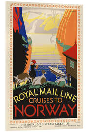 Acrylglasbild Royal Mail Line Cruises To Norway - Vintage Advertising Collection