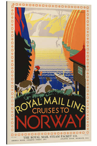 Alumiinitaulu Royal Mail Line Cruises To Norway