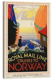 Lienzo Royal Mail Line Cruises To Norway - Vintage Advertising Collection