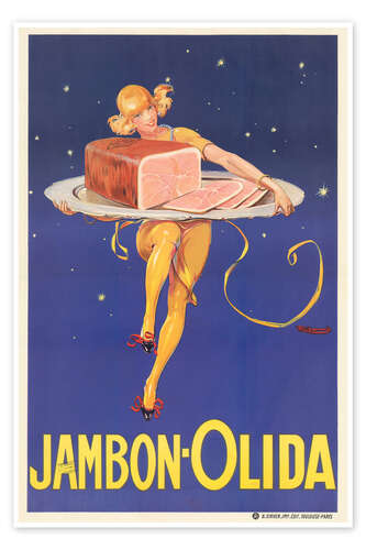 Poster Jambon Olinda - Francisque Poulbot