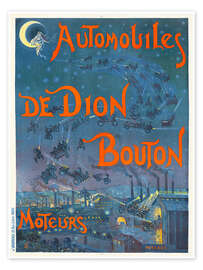 Tableau Automobiles de Dion Bouton Moteurs - Vintage Advertising Collection
