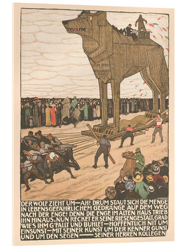 Acrylic print The Wolf Moves - Burkhard Mangold, 1911