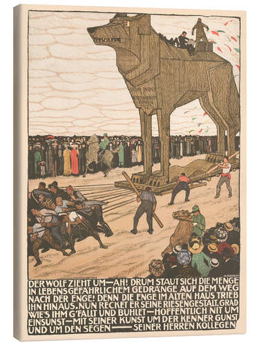 Canvas-taulu The Wolf Moves - Burkhard Mangold, 1911