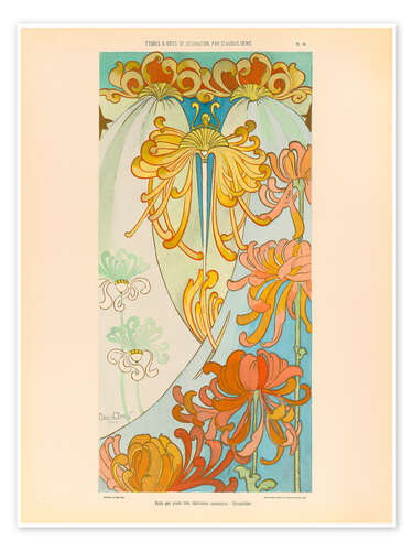 Poster Chrysanthèmes - Claudius Denis