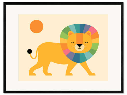 Impresión de arte enmarcada Lion Shine