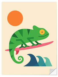 Wandsticker Bunter Surfer