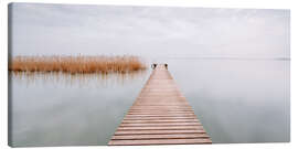 Lærredsbillede Quiet morning at Lake Garda, Italy - Philipp Dase