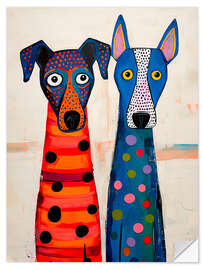 Wandsticker Hundefreunde - nobelart