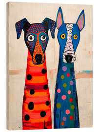 Stampa su legno Dog friends