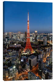 Quadro em tela Tokyo Tower at night with Christmas lights - Andreas Wonisch