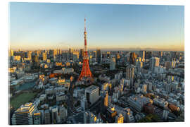 Akryylilasitaulu Tokyo skyline with Tokyo Tower in the golden evening light - Andreas Wonisch